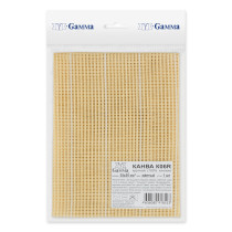 Канва K06R " Gamma" крупная 100% хлопок 35 x 35 см ± 2 см желтый